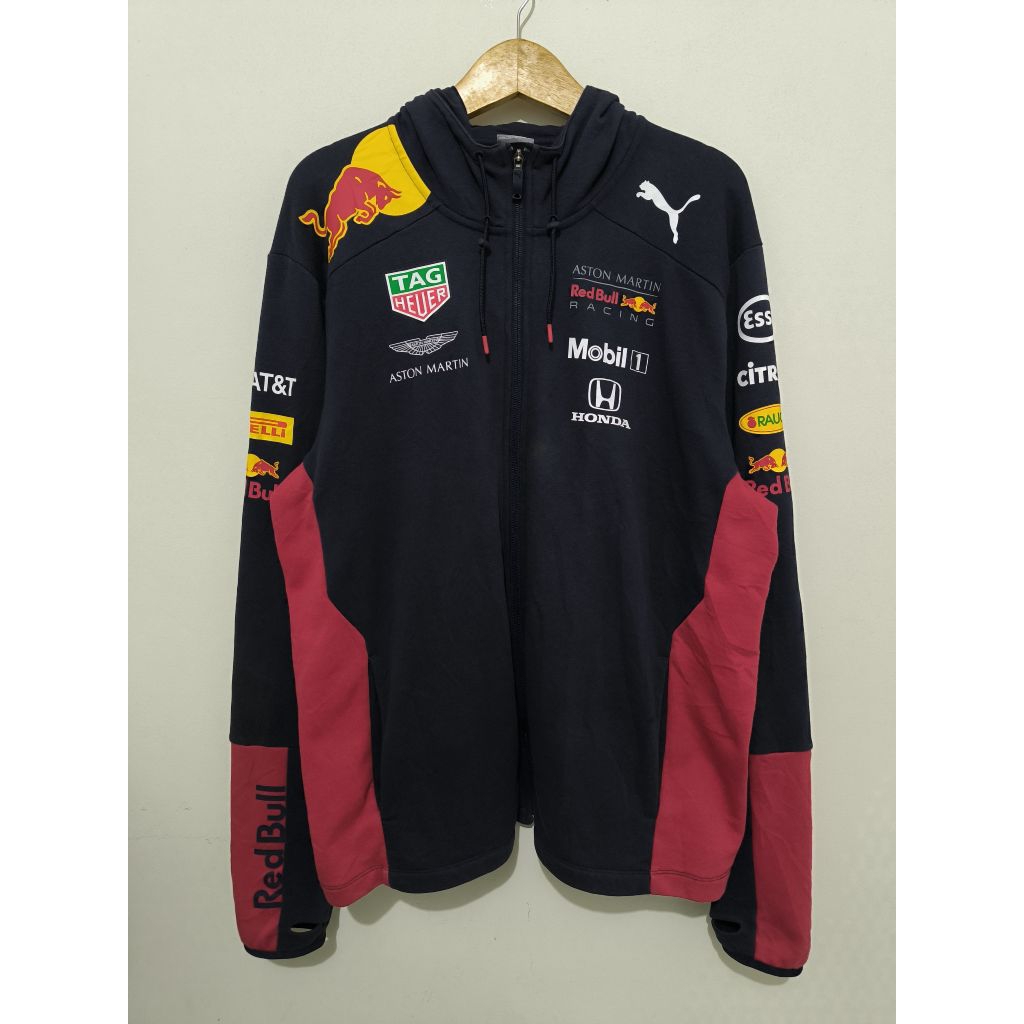 Zip Hoodie Jacket Red Bull Aston Martin Puma F1 Racing Jacket XL