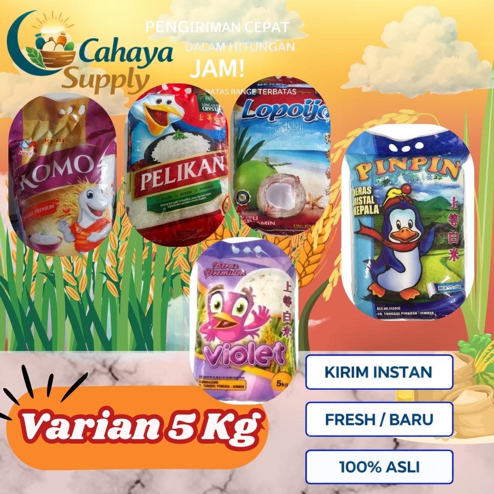 Aneka Beras 3 Kg, 5 Kg - Premium, dan Higienis PENGIRIMAN DARI SURABAYA