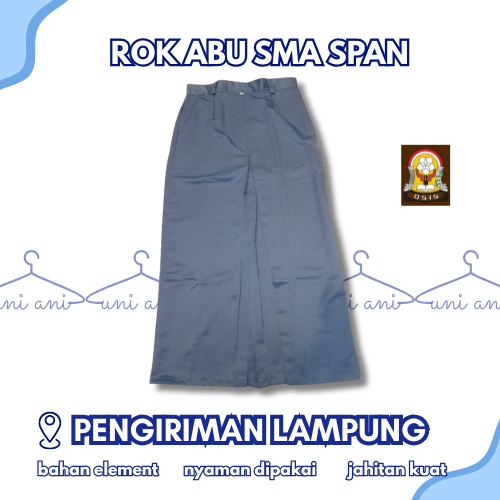 Seragam Sekolah Rok Panjang SMA - Model Span Satu, Bahan Element Premium, Nyaman Dipakai, PENGIRIMAN