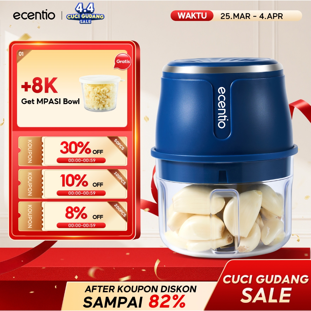 ecentio chopper mini blender chopper coper daging dan bumbu blender bumbu dapur blender portable 250