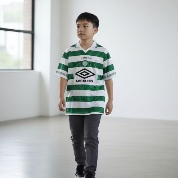 Jersey retro vintage Celtic 1997 anak terbaru