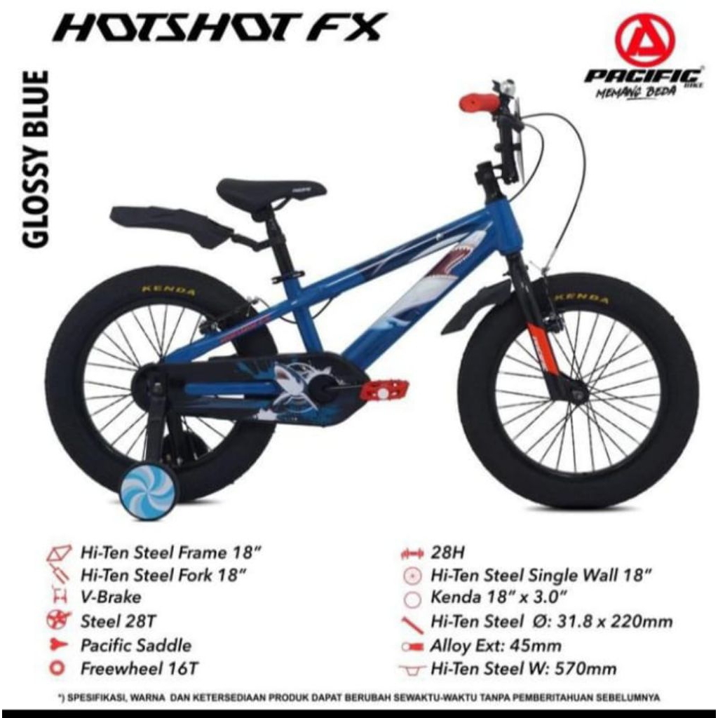 sepeda BMX anak pacific ukuran 18inci