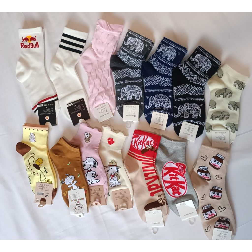 Kaus kaki motif gajah made in thailand / Kaos kaki tribal gajah thailand