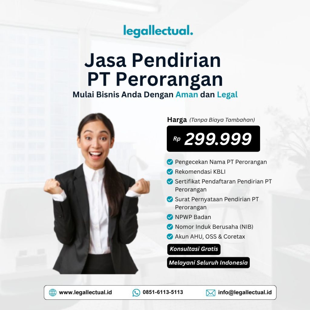 Jasa Pendirian PT Perorangan