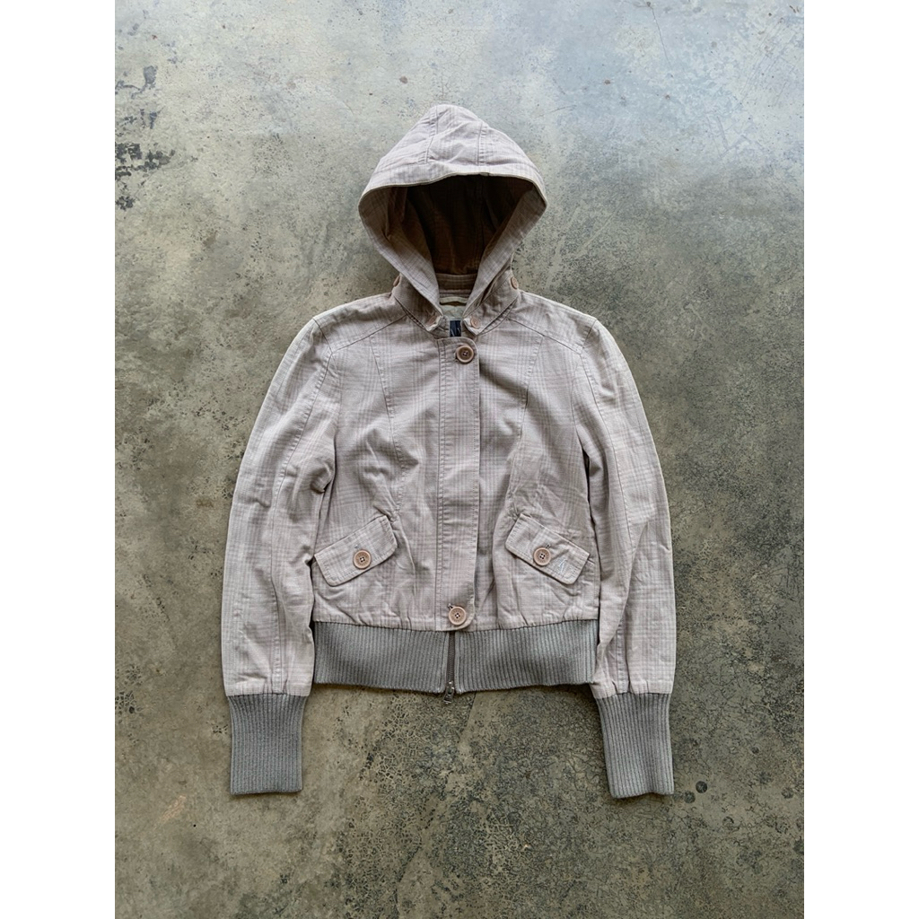 Armani Exchange Plaid Double Zip Jacket