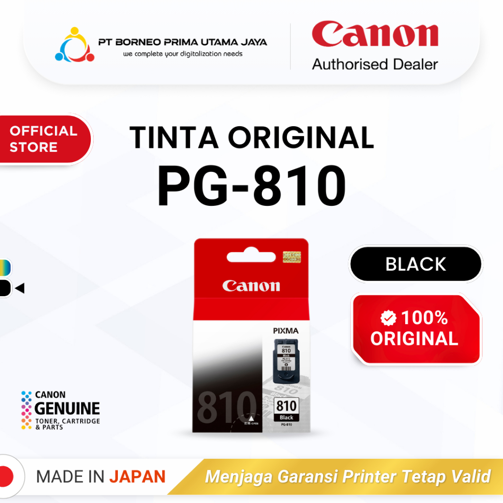 Canon PG 810 Black Tinta Original - Tinta Canon iP2770 MP258 MP287 MP496 MP497 MX366
