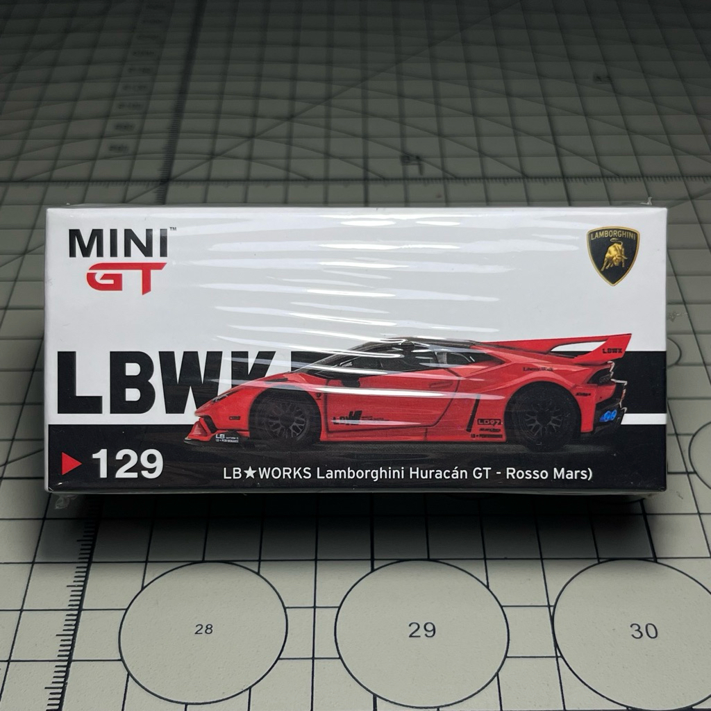 Mini GT 129 Lamborghini Huracan LBWK Rosso Mars SEALED