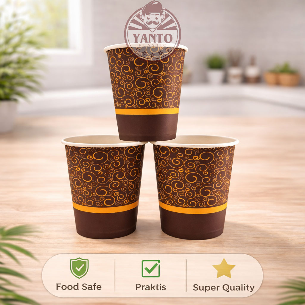 Paper cup / Gelas Kertas Tahan Panas Tanpa Tutup