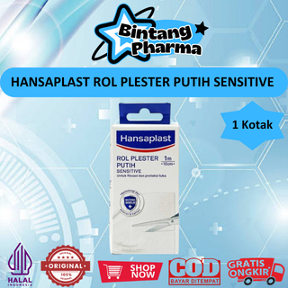 HANSAPLAST ROL PLESTER PUTIH SENSITIVE 1 KOTAK (1M X 10CM) - PLESTER UNTUK FIKSASI DAN PROTEKSI LUKA