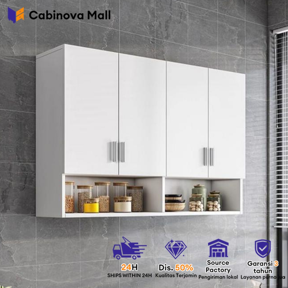 Kitchen Set 4 Pintu Minimalis Lemari Dinding Dapur Lemari Serbaguna Lemari Dapur Gantung Minimalis