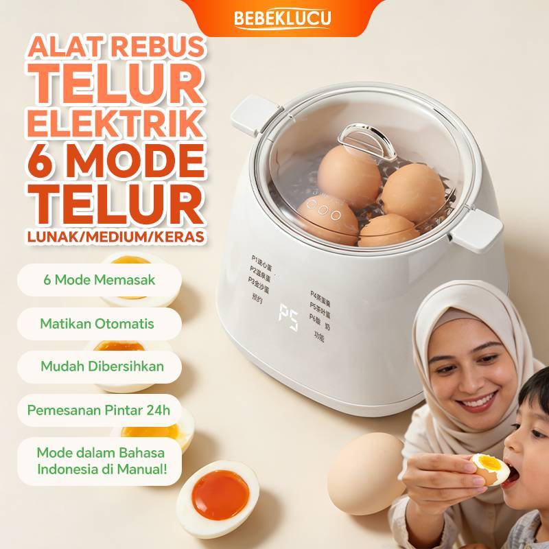 Rebus Telur Elektrik Alat Rebus Telur Elektrik Kapasitas 4 Telur dengan Mode Otomatis Mati