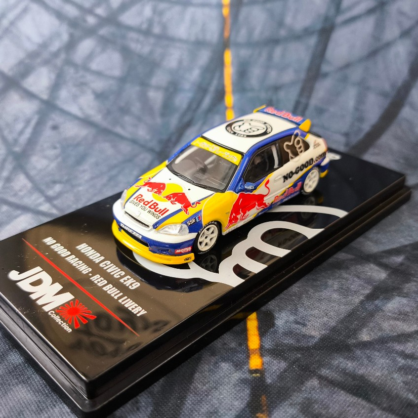 Inno64 UNSEALED Honda Civic EK9 No Good Racing Red Bull Livery IN64-EK9-JDM14