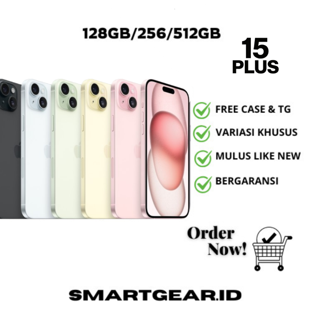 iphone second 15 plus 512gb 256gb 128gb minus fullset original variasi khusus mulus bisa game ip 15+