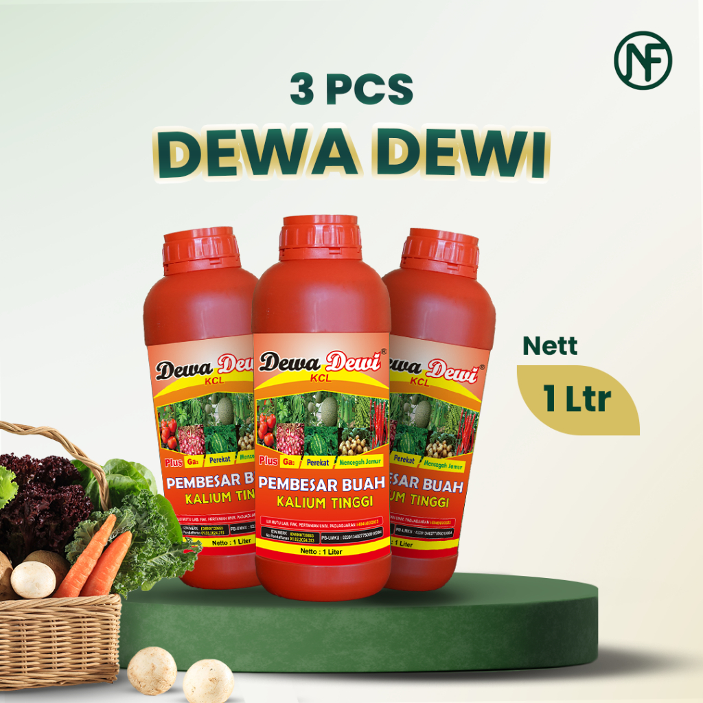 [Paket 3 PCS] Pupuk DEWA DEWI KCL Pembesar Buah dan Umbi Sayur Tanaman Cabe Kalium Plus