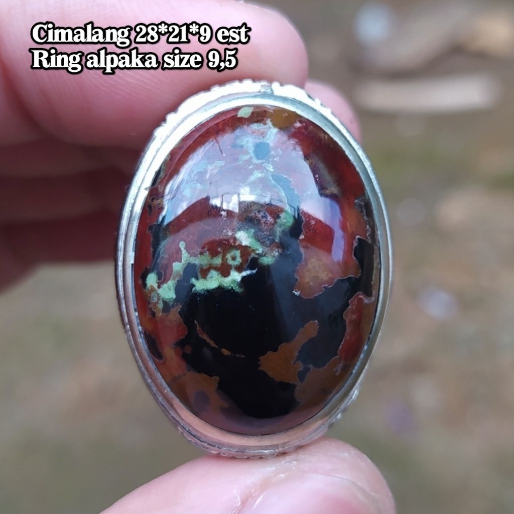 (TERMURAH) Cincin Batu Akik Pancawarna Garut Cimalang Super