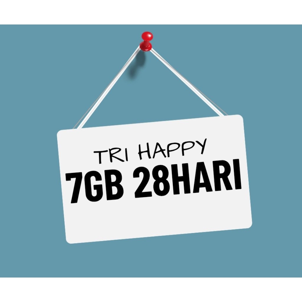 voucher paket data tri happy 7gb / kuota internet tri