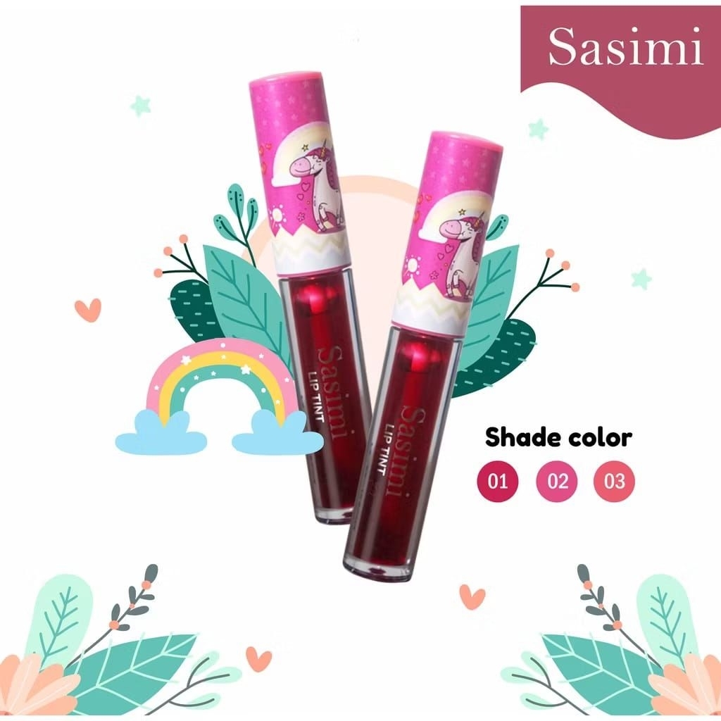 [BPOM] Sasimi Hasaya Liptint Waterproof / Liptint Sasimi Cartoon Aloevera Aloe Vera Water Proof