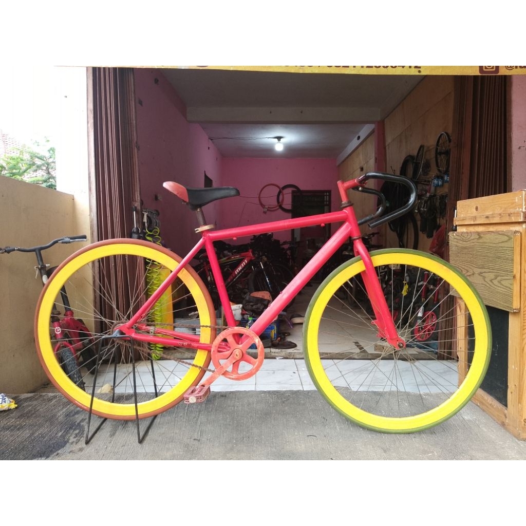 Sepeda Fixie Genio Second Rem Torpedo Siap Pakai