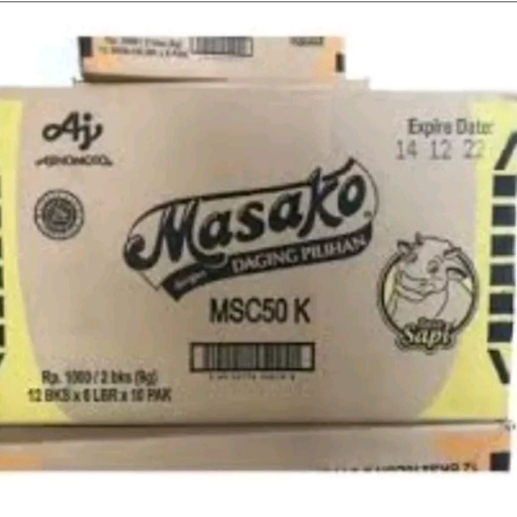 Penyedap Masako Rasa Sapi 1 Dus Isi 720 Pcs