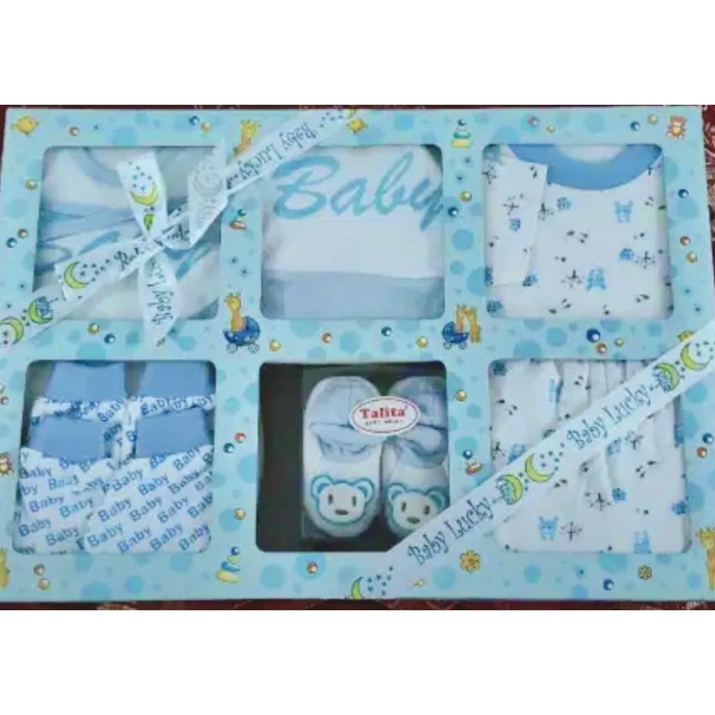 Baby set bb lucky safari paket kado bayi baju set box bayi baju