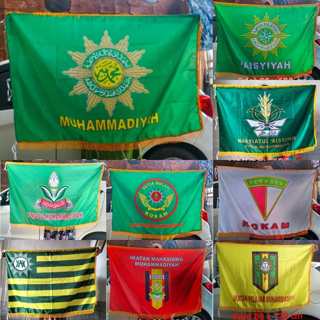 bendera muhammadiyah aisyiyah NA pemuda kokam IPM IMM HW