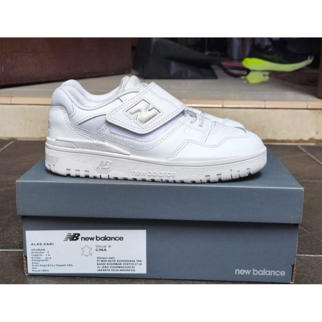 Preloved New Balance 550 All White Kids Like New Original 100%