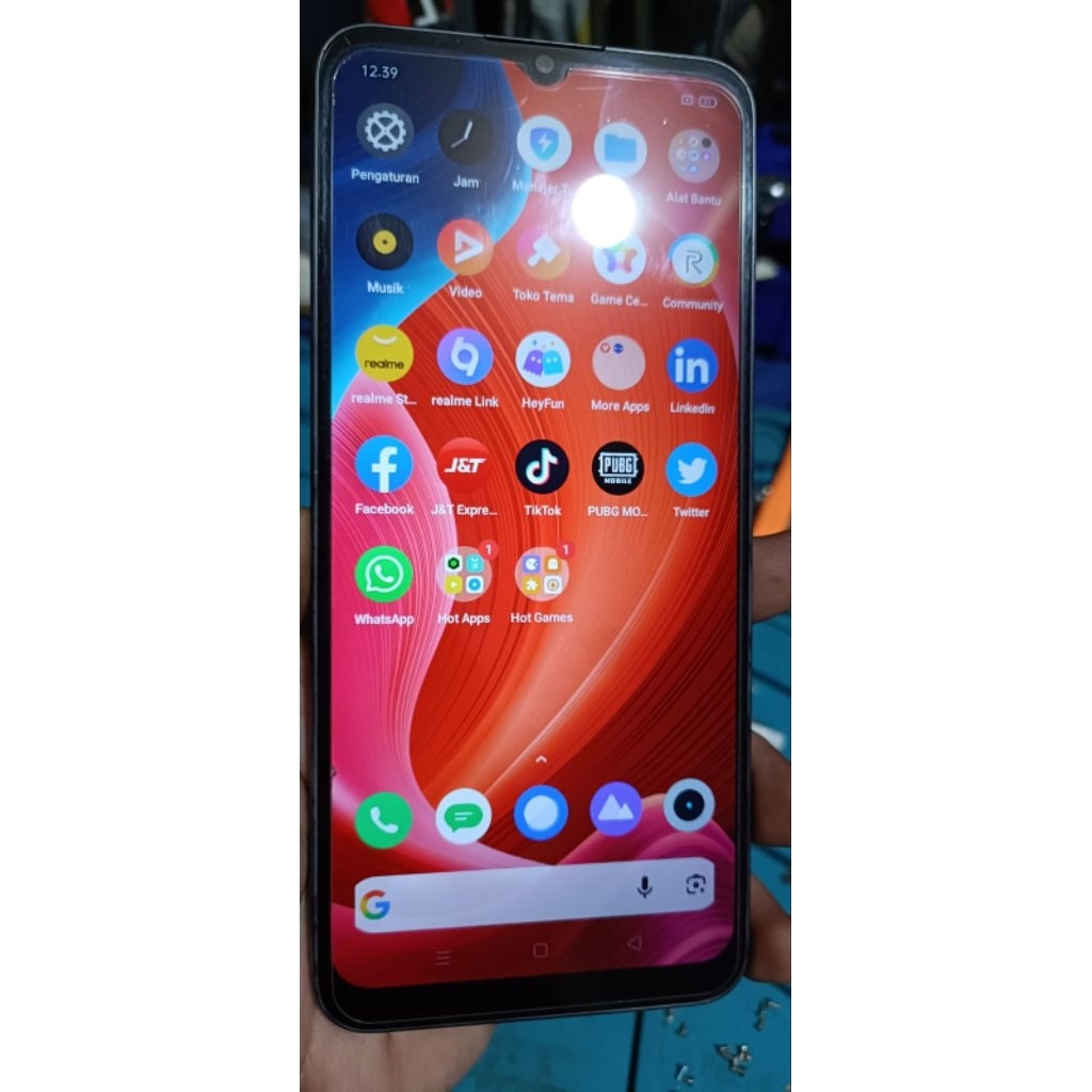 LCD REALME C20 MINUS SOKET KANAN ASLI ORIGINAL COPOTAN DARI HANDPHONE