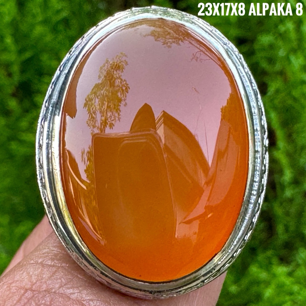 Cincin Batu Akik Natural Baturaja Chalcedony (Asli Alam)