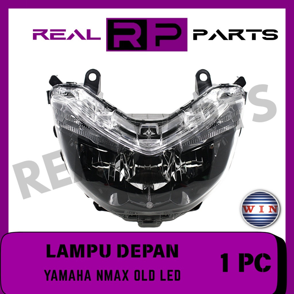 REAL-PARTS/WIN-LAMPU-DEPAN/REFLEKTOR/HEADLAMP/HEADLIGHT/MOTOR/YAMAHA/NMAX-OLD/LAMA-LED/2016-2019/2DP