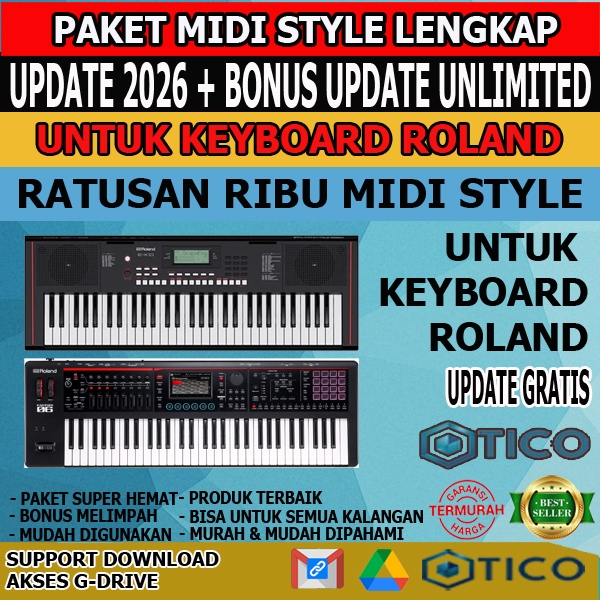 Update 2026 Paket Roland Lengkap Midi Style Khusus Keyboard Roland Update Gratiis
