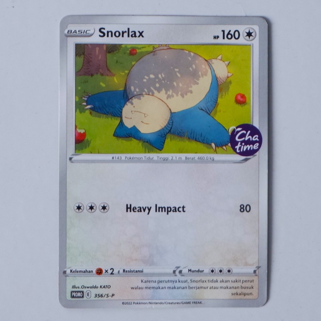 Kartu Pokemon Snorlax Chatime (Pokemon Card)