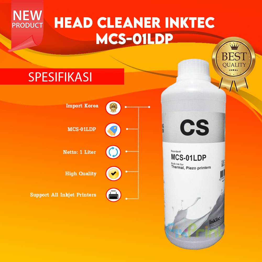 Head Cleaner Printer Cleaning Printhead Premium 1 Liter MCS 01LDP Cleaner MCS Repack Repackage