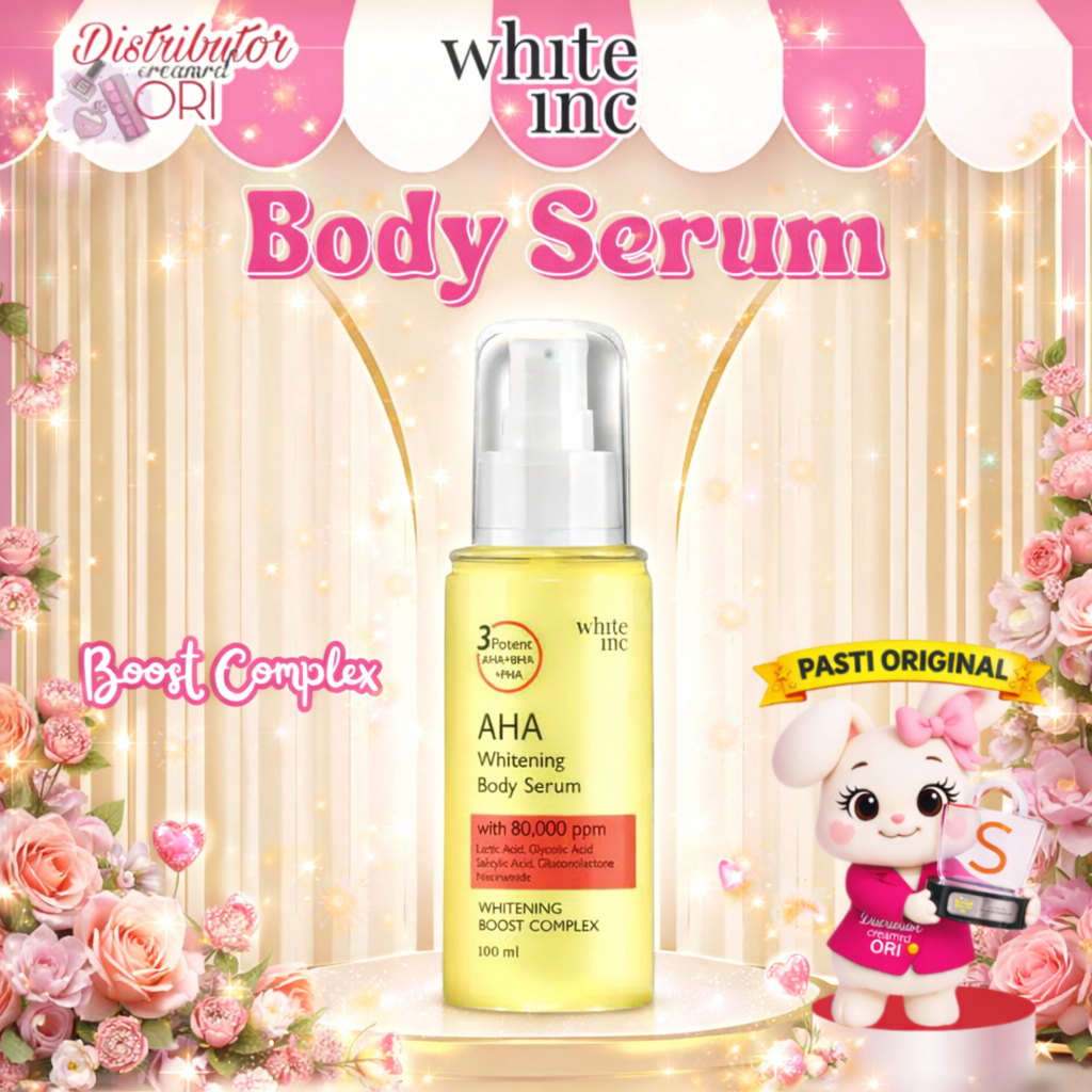 WHITE INC AHA Whiteinc Body Serum to Whitening & Moisturising | Hand Body Serum Mencerahkan dan Pemu
