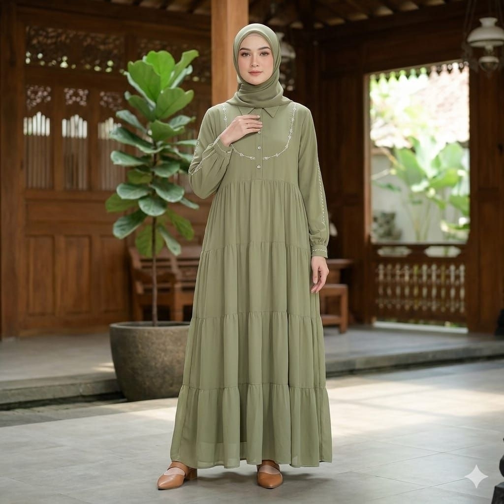 SET SYARI BY YULIA HD GAMIS CERUTI SET KHIMAR