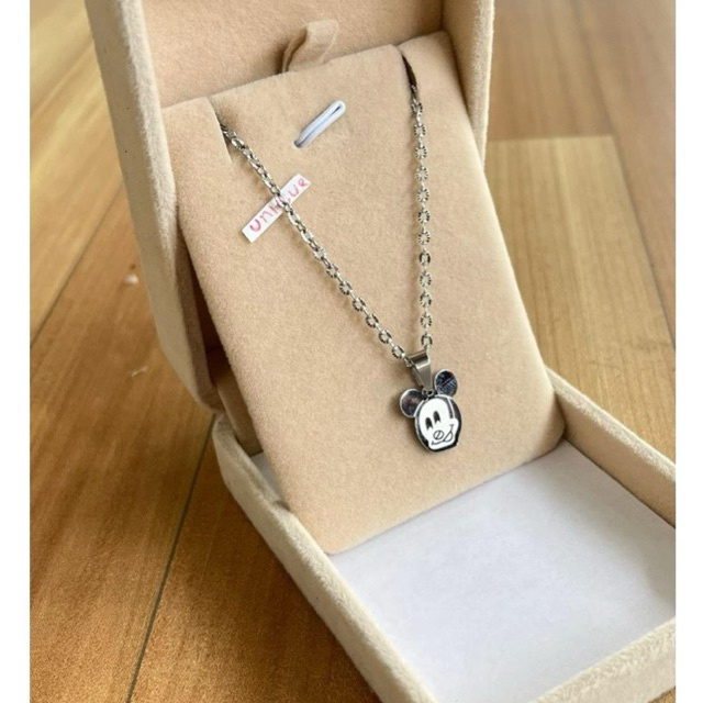 Kalung Anak Perempuan Titanium Mickey Mouse Kalung Anak Titanium Asli Tidak Karat Aksesoris Anak