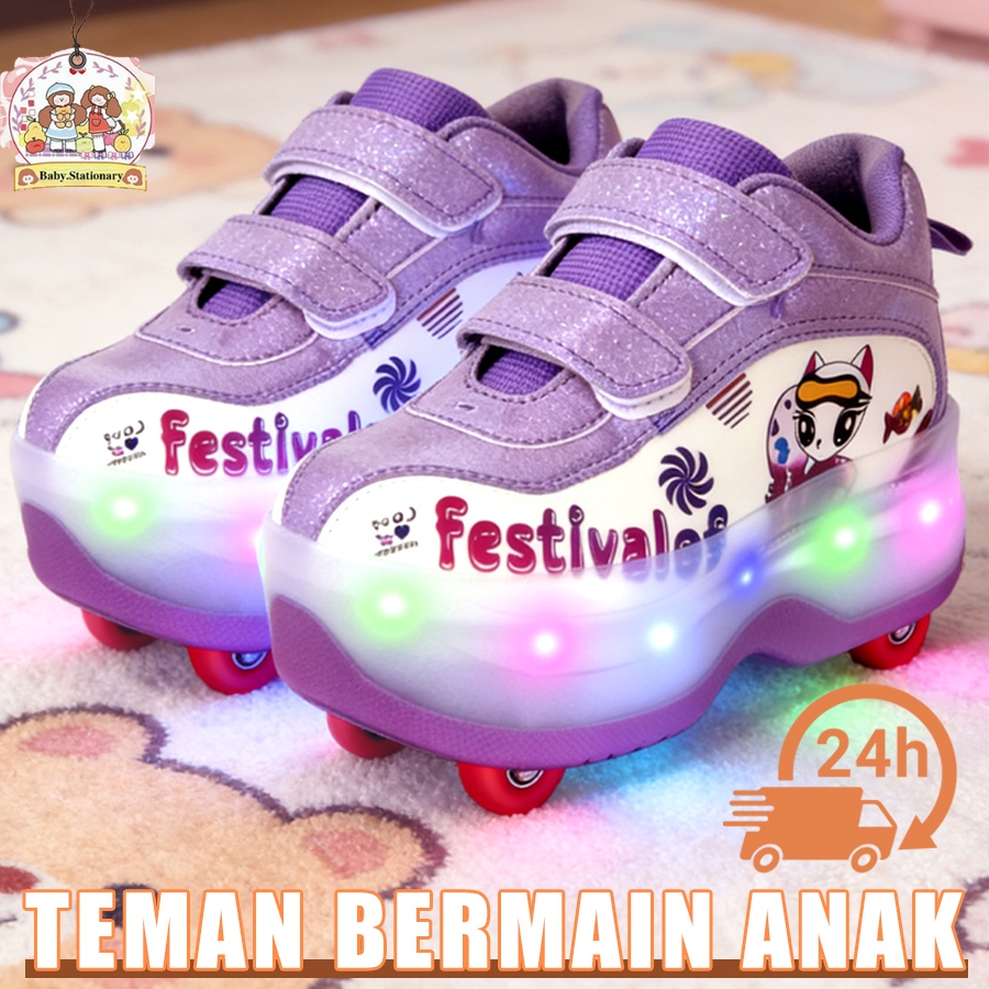 Sepatu Roda anak sepatu roda anak perempuan roda 4 sepatu roda heelys anak sepatu roda anak 3 tahun