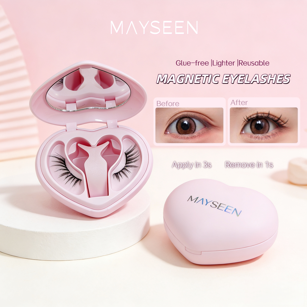 MAYSEEN Magnetic Eyelashes 100% Original Glue-Free Lashes Reusable Bulu Mata Magnet Natural False Ey