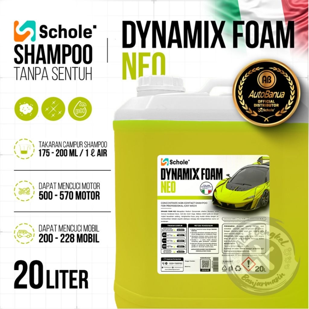 SHAMPOO DYNAMIX FOAM "SCHOLE" NEO ||SABUN/SHAMPO CUCI MOTOR/MOBIL TANPA SENTUH