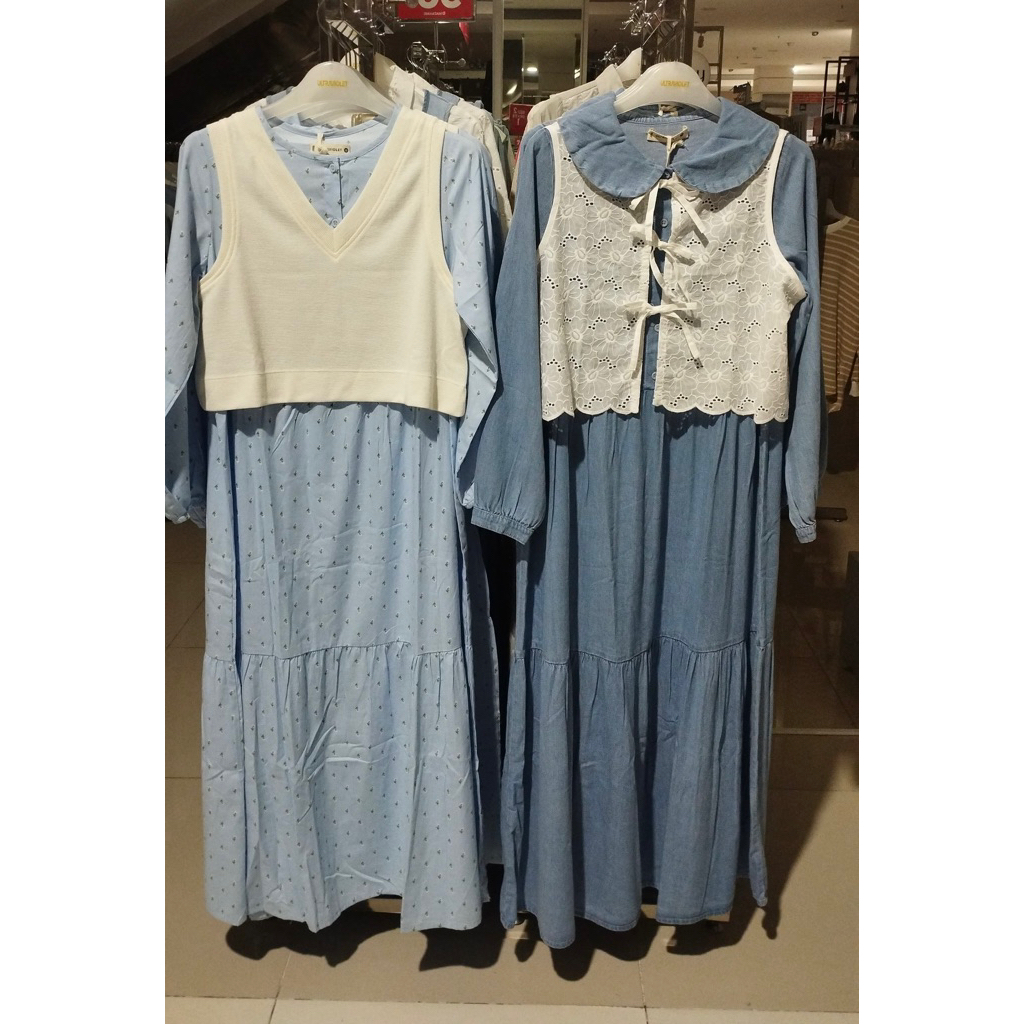 gamis denim ultraviolet