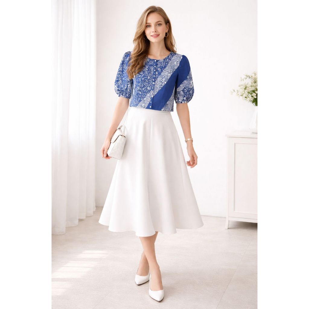 Karunia "RHEMA" Blouse Batik Biru