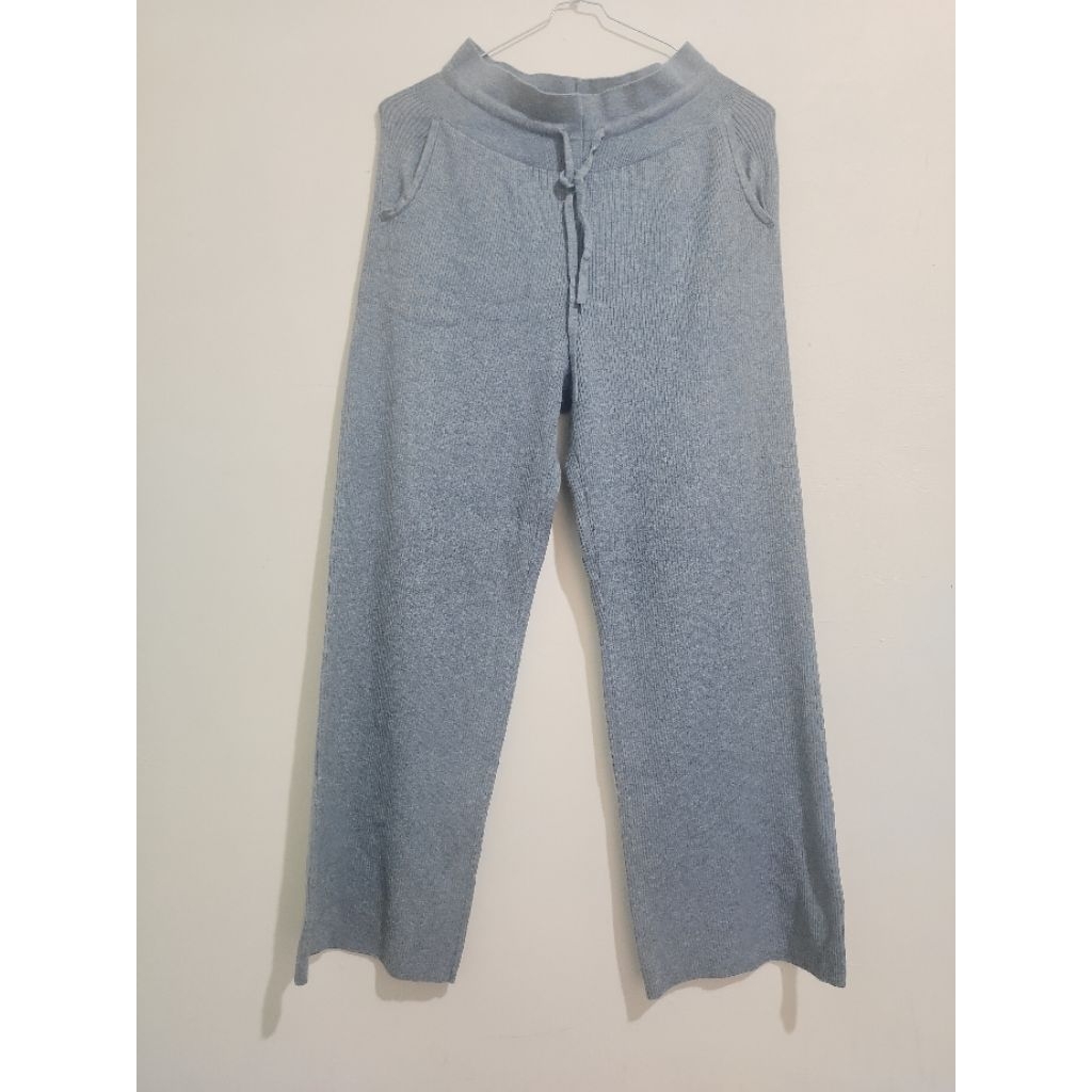 Celana Kulot Uni Tali Plisket Rok Duyung Knit Rajut Uniqlo Amarican Holic Brand