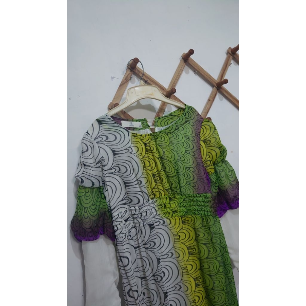 Preloved Abaya Brukat / Gamis Polos / Dress Motif