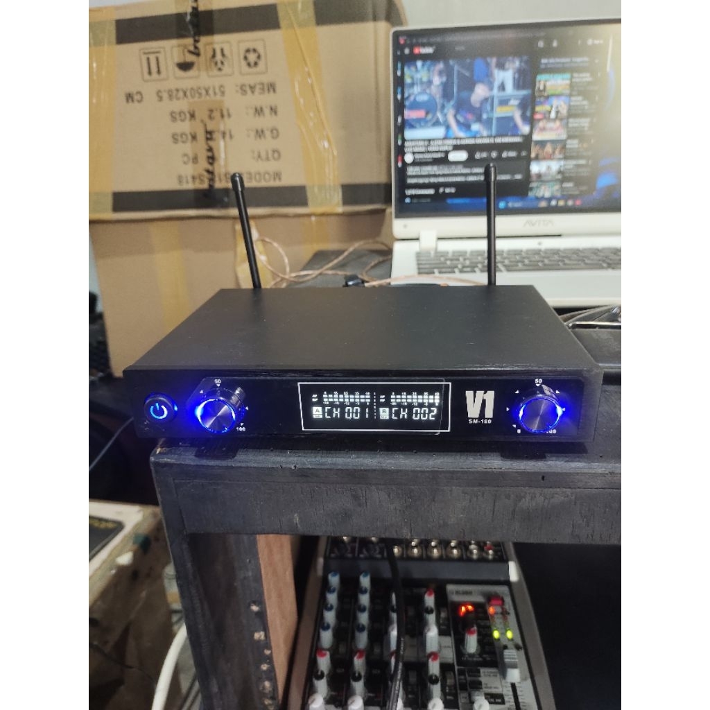mic wireless jepit bekas V1 baru 1kali pakai