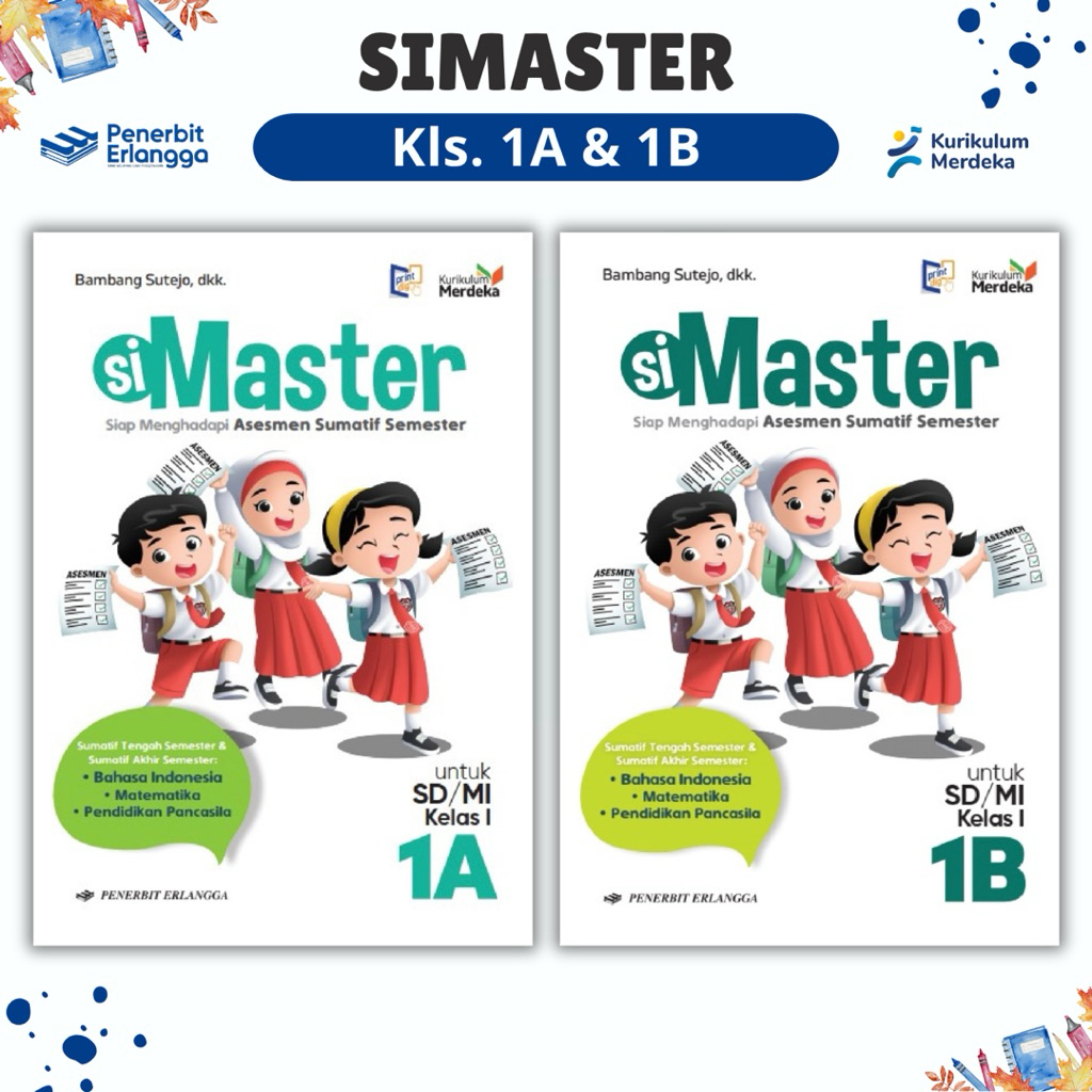 BUKU SIMASTER KLS. 1A & 1B SD/MI - PENERBIT ERLANGGA