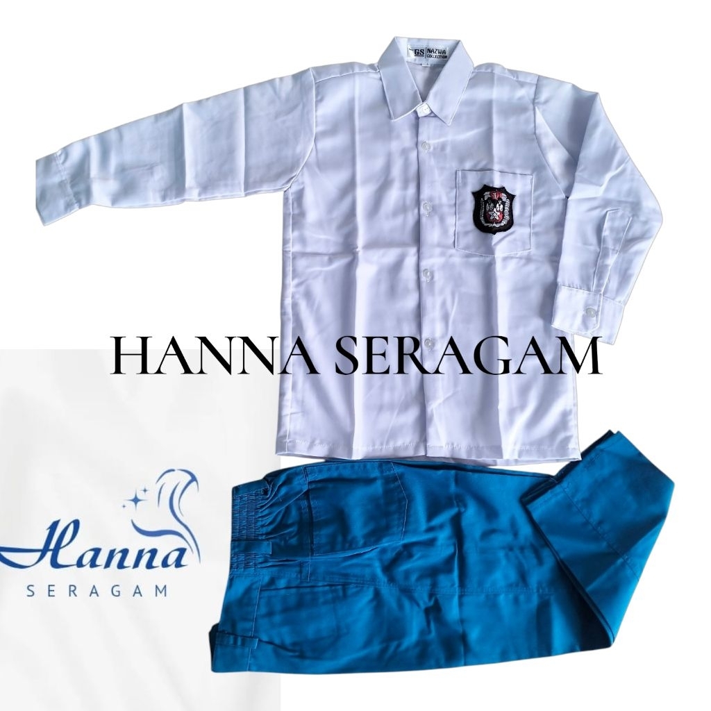 Stelan celana biru Benhur baju putih SD/MI/TK/SERAGAM SEKOLAH