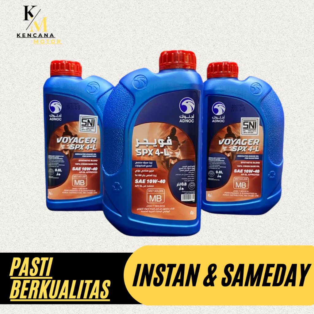 Adnoc Oli Mesin Adnoc Voyager SPX4-L SAE 10W40 Matic Scooter