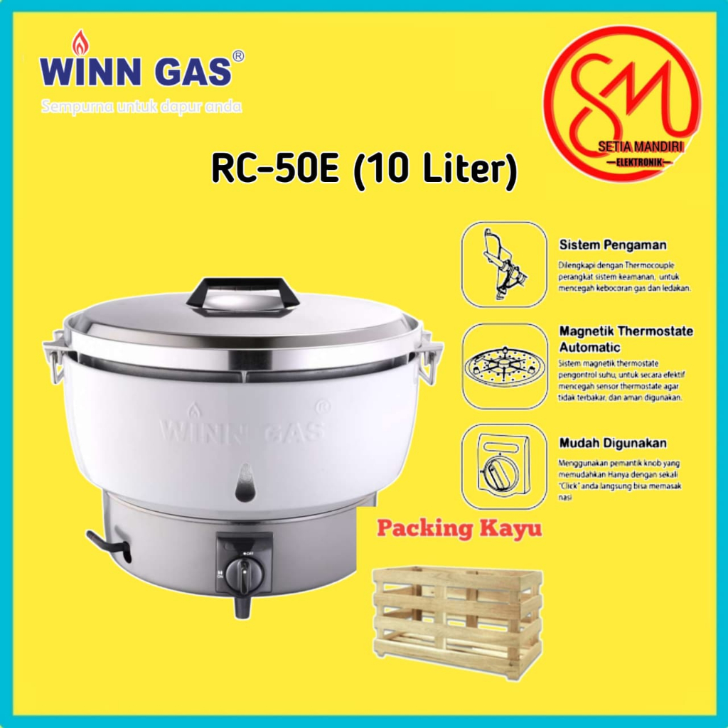 Winn Gas Rice Cooker Gas RC-50E[10L] / RC-90E[16L]