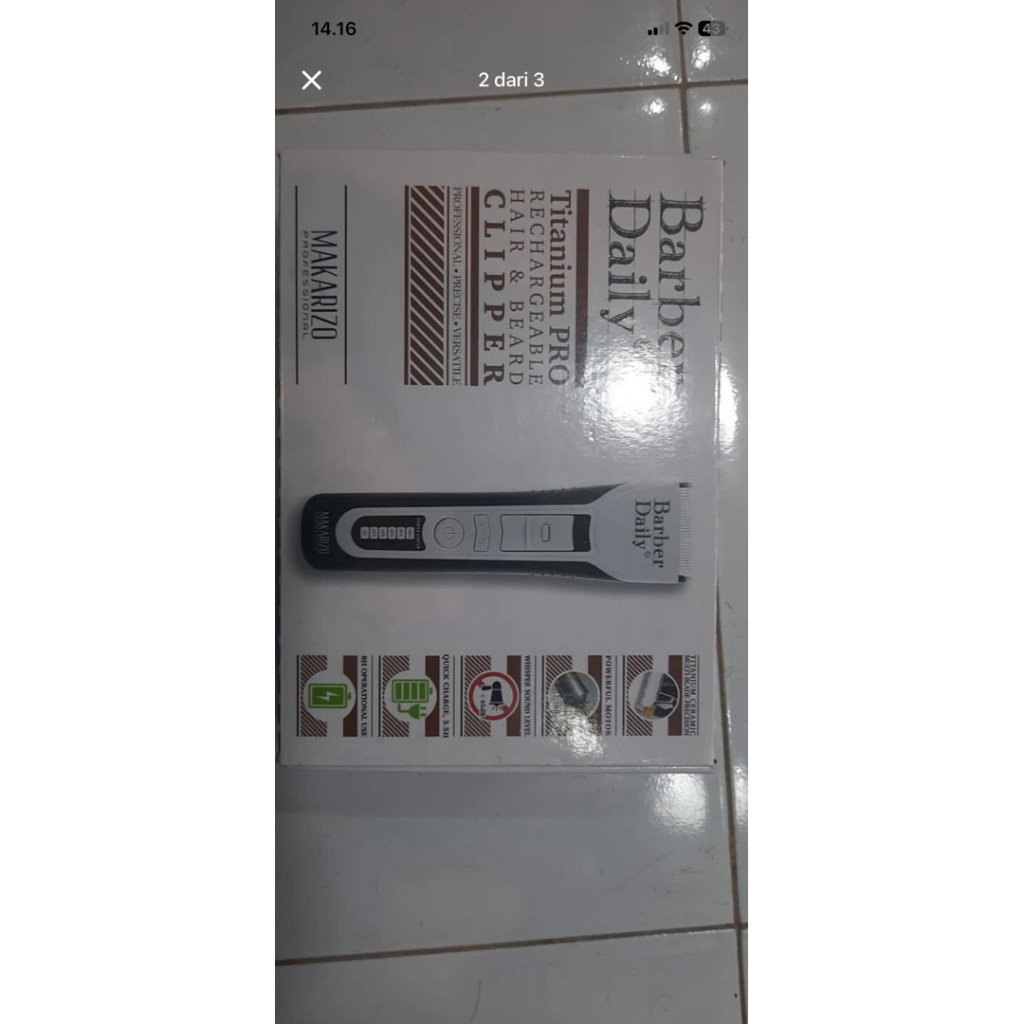HAIR CLIPPER makarizo bekas second barber