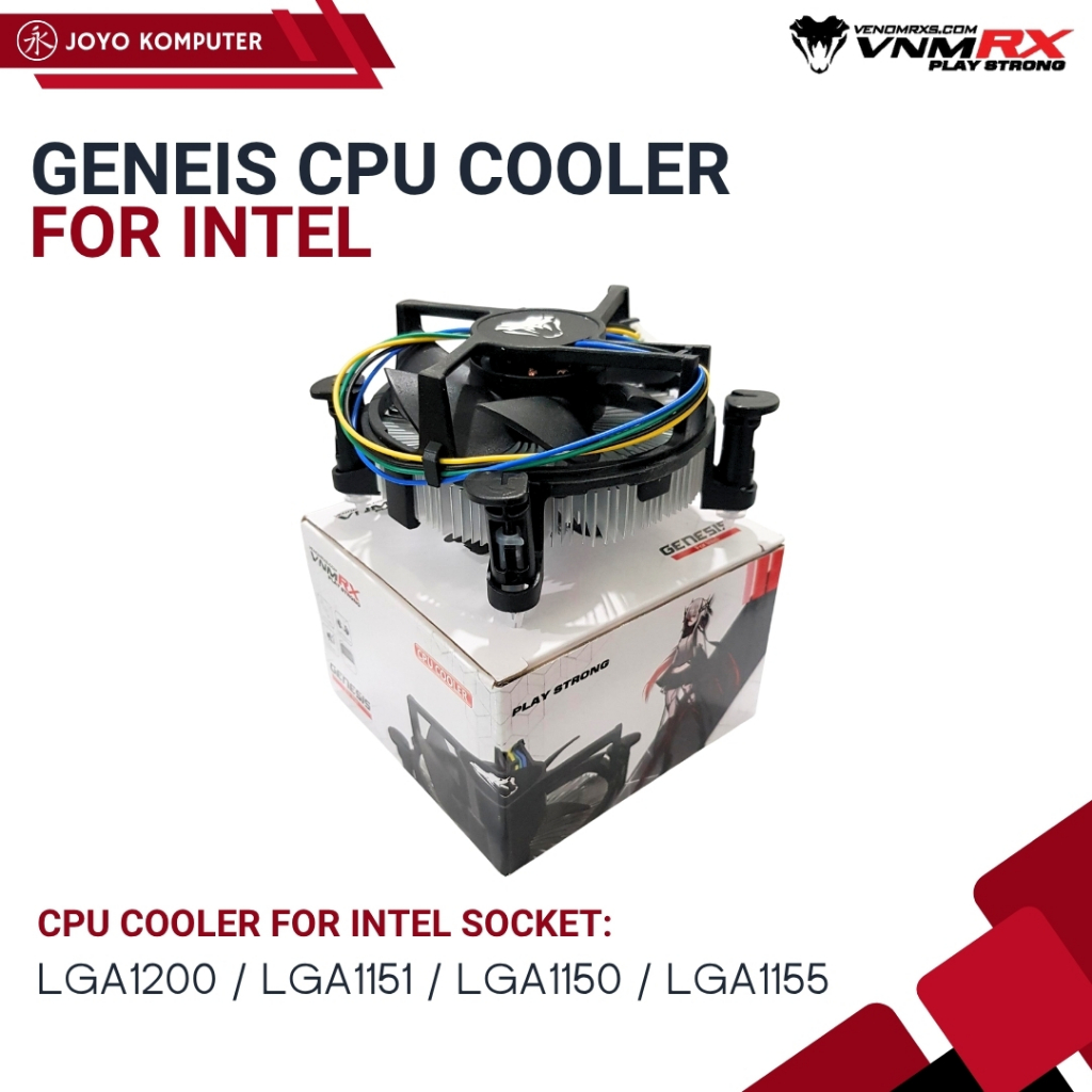 Venomrx Genesis CPU Cooler For Intel Socket LGA1200 / LGA1151 / LGA1150 / LGA1155
