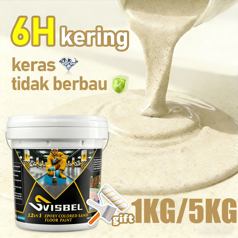 Cat Lantai Pasir Epoxy Self Leveling 1 KG Imitasi Marmer Tahan Aus Anti Licin Untuk Rumah